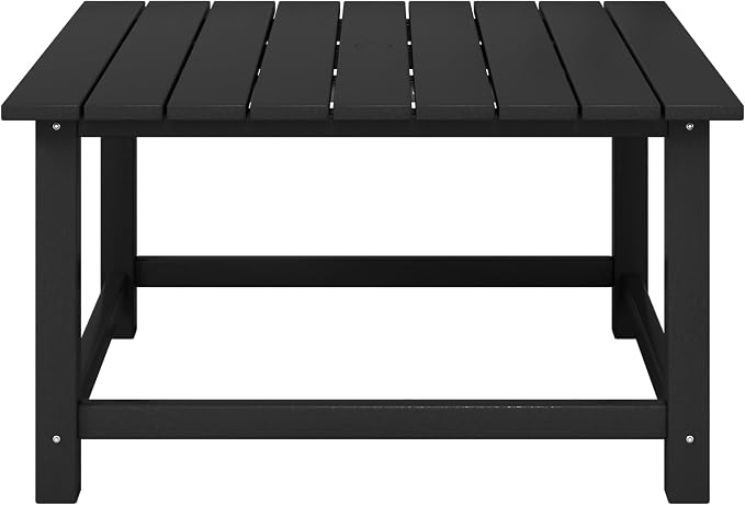 WestinTrends Malibu Low Outdoor HDPE Square Patio Coffee Table - Image 3