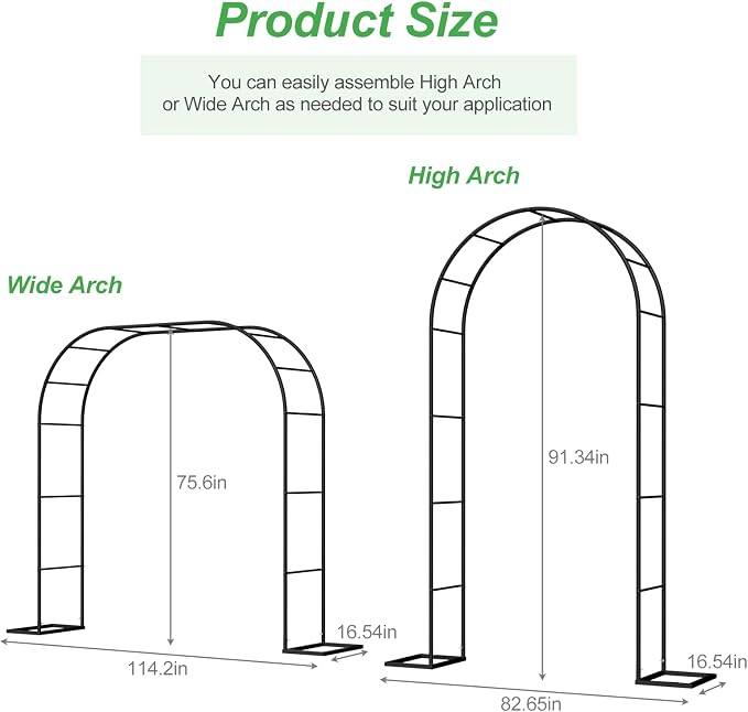 Metal Garden Arch Trellis Arbor, Wedding Arch Stand - Image 2