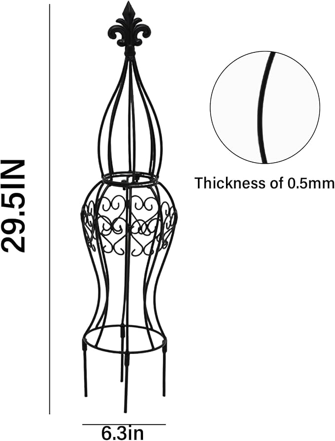 Obelisk Metal Garden Trellis for Climbing Plants - Image 2