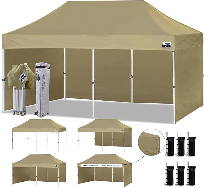 Eurmax USA 10'x20' Pop-up Canopy Tent Commercial Instant Canopies by Eurmax