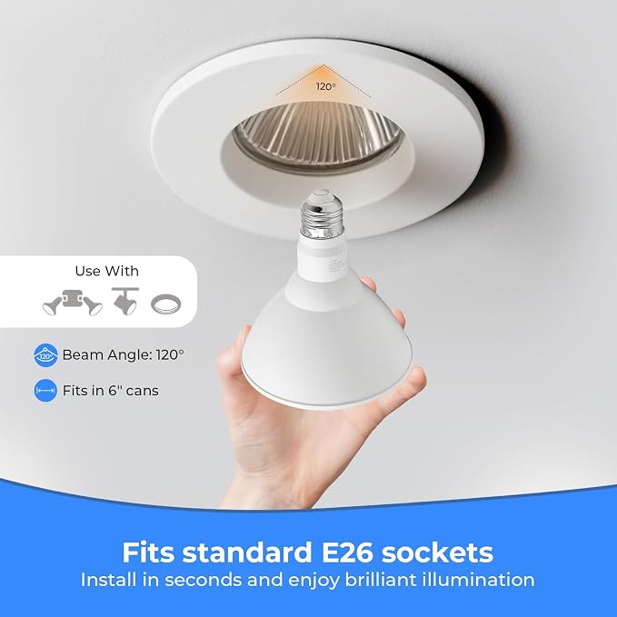LED Flood Light Bulbs, PAR38 Outdoor Flood Light Bulb 5000K, 13W 100W Equivalent - Image 5