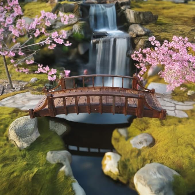 SamsGazebos Country Wood Garden Bridge - Image 5