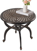 Cast Aluminum Outdoor Side Table, Small Patio Table, Outdoor Coffee Tables by Unknown