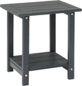 Outvita Adirondack Side Table, 16.5 Inch Square Outdoor End Table, HDPE Weather by Outvita