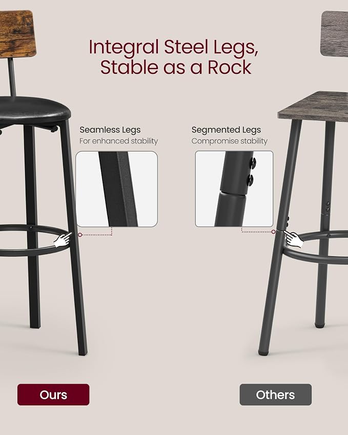 VASAGLE Bar Stools, 29.7 Inches Barstools - Image 5
