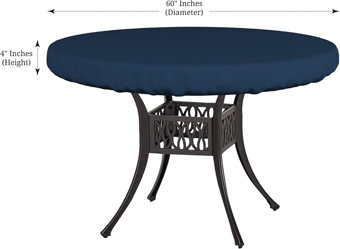 Covers & All Round Table Top Cover, 12 Oz Waterproof UV & Weather Resistant - Image 2