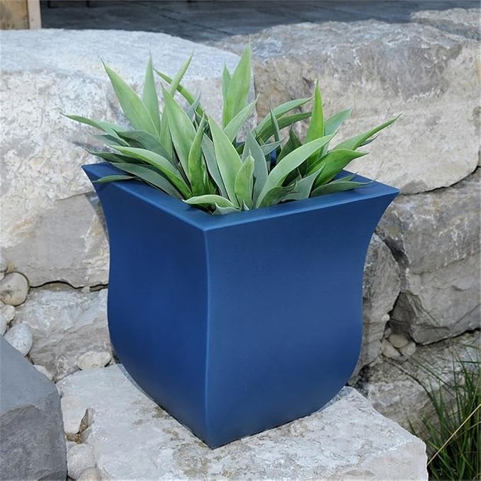 Mayne 5873-NB Polyethylene Planter, Neptune Blue 16x16 - Image 3