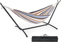 DUMOS Double Hammock with Space Saving Stand, Heavy Duty Steel Frame, Portable by DumosLifestyle
