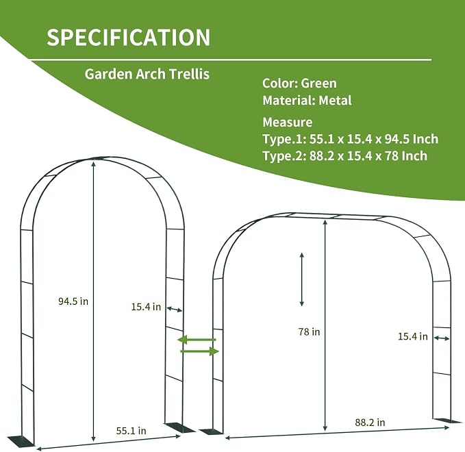 Thickened Metal Garden Arch - Image 9