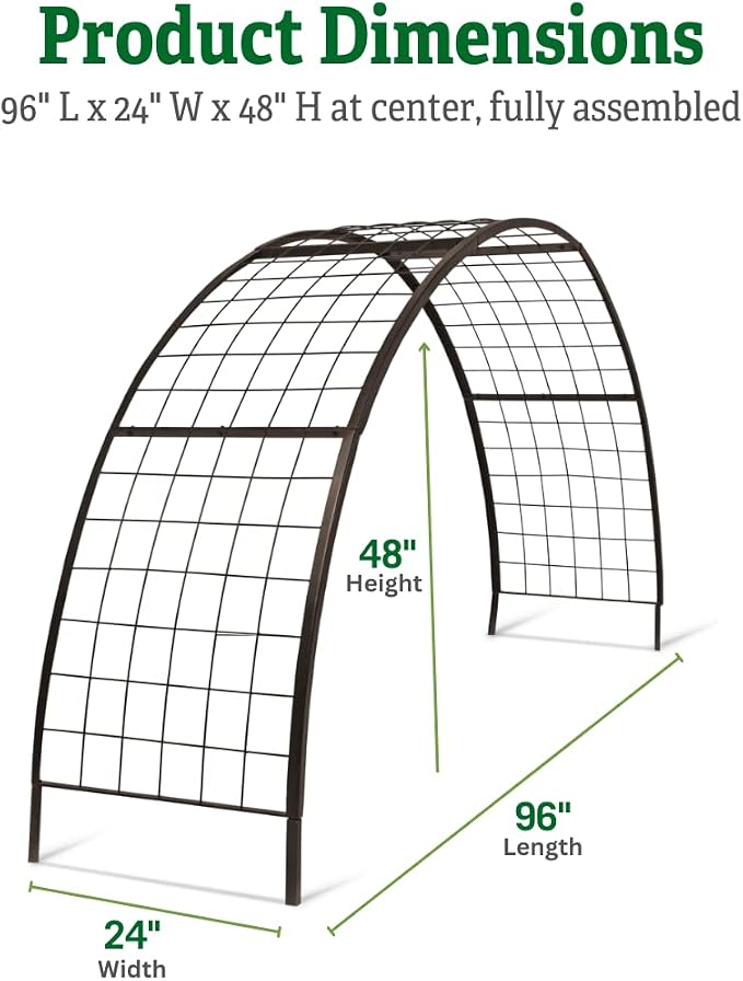 Gardener’s Supply Company Arch Trellis | Garden Arbor fits 2' x 8' Elevated - Image 4