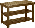 Pipishell Bamboo Shoe Rack Bench, 3 Tier Sturdy Shoe Bench, Storage Shoe by Pipishell
