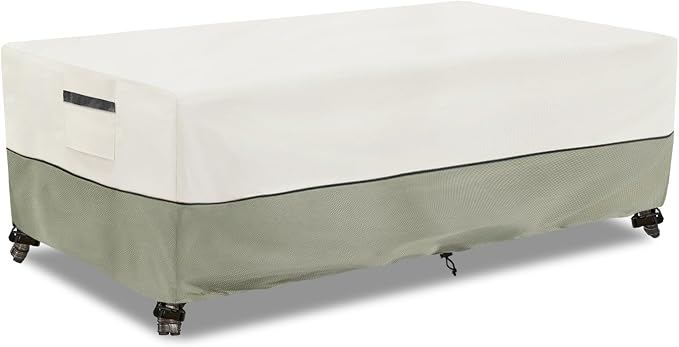 Outdoor Coffee Table Cover, Waterproof Rectangular Patio Small Side Table Cover by LSongSKY