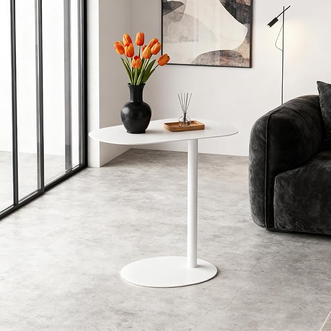 C Shaped Side Table End Coffee Tables, Aesthetics Minimalist Accent Tables - Image 9