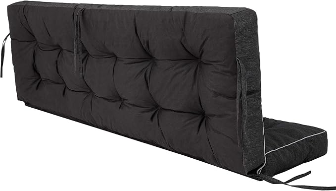 Outside Benches Cushion with Backrest, Thicken Waterproof Swing Cushions 2/3 - Image 4