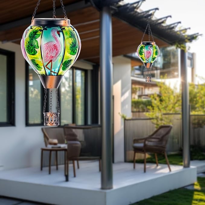 Starsoul Flamingo Hot Air Balloon Solar Lantern Solar Hot Air Balloon - Image 4