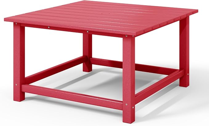 WestinTrends Malibu Low Outdoor HDPE Square Patio Coffee Table - Image 9