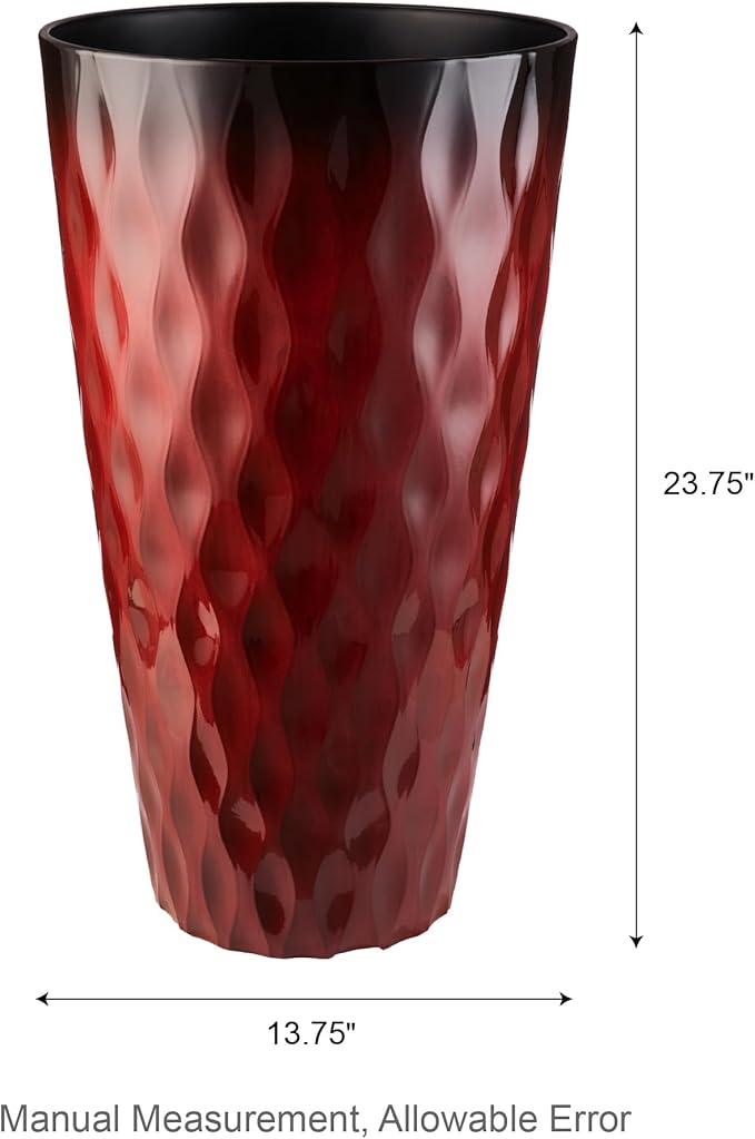 Glitzhome 23.75" H Tall Outdoor Planter, - Image 2
