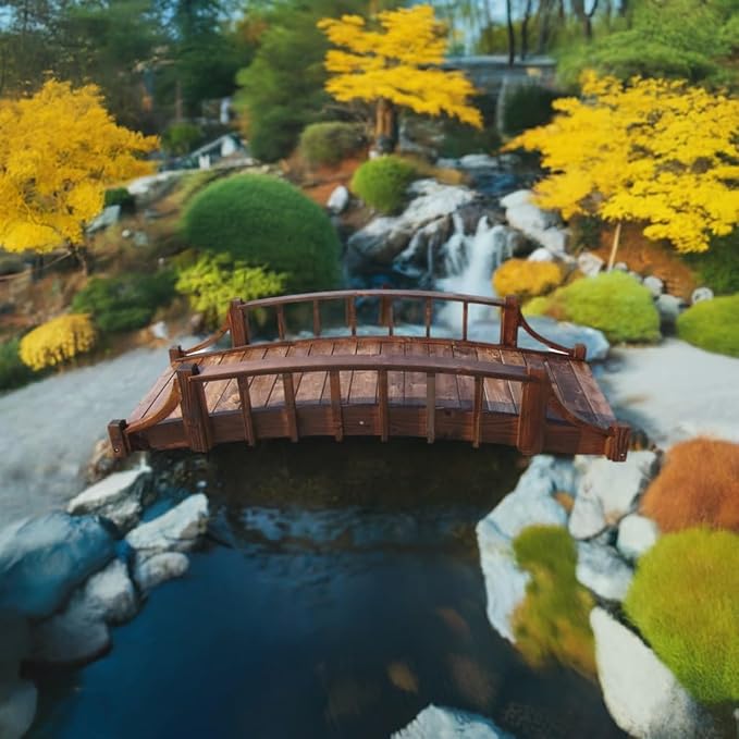 SamsGazebos Country Wood Garden Bridge - Image 8
