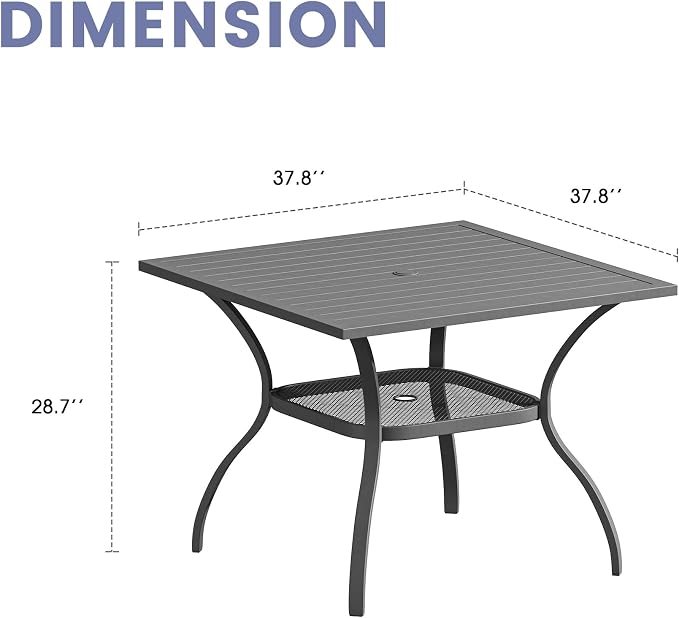 VICLLAX Outdoor Patio Dining Table - Image 3