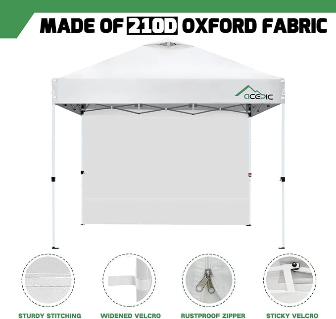 Sidewalls for 10x10 Pop Up Canopy, 210D Polyester Waterproof Canopy Sidewalls - Image 6