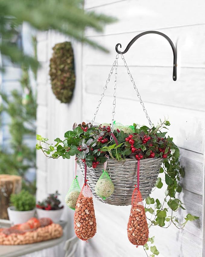 Mkono 8 Inch Plant Hangers Hanging Plant Bracket Wall Post Hooks Indoor Outdoor - Image 2