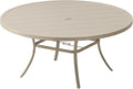 VICLLAX 60" Round Patio Table, Outdoor Dining Table by HOME
