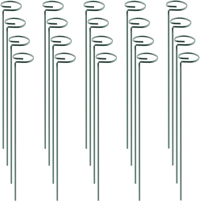 HiGift 20 Pack 24 Inch Plant Support Stakes, Single Stem Flower Support Stakes by HiGift