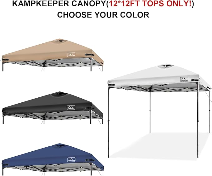 KAMPKEEPER Replacement Top Pop Up Canopy Tent Cover Roof - Image 3