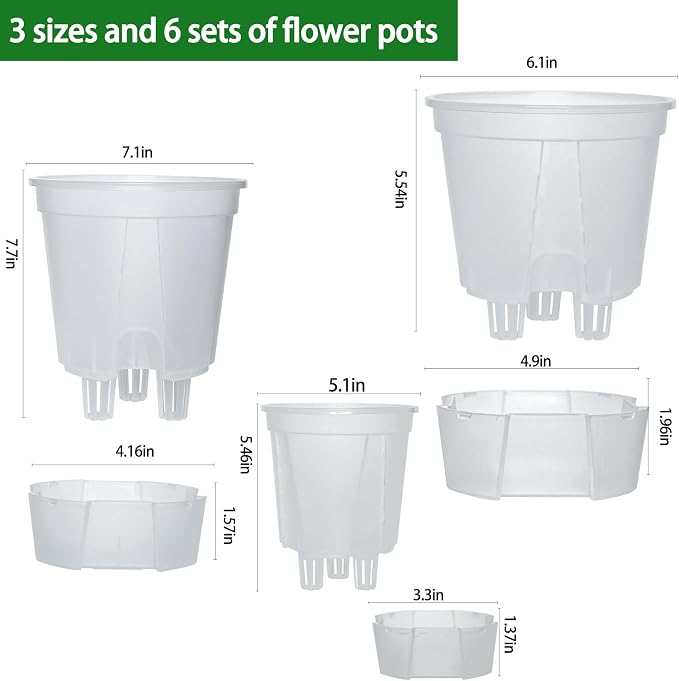 Cdd's Path 6-Pack Bare Root Planter Self Watering Pots Set - Image 6