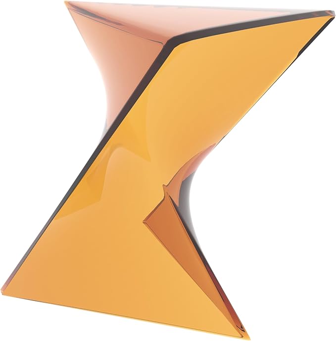 LeisureMod 15.75" Stackable Weather-Resistant Plastic Triangular Side Table by LeisureMod