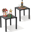 Crestlive Products Aluminum Outdoor Side Table Set of 2, Pool Lounge Chair Side by CrestliveProducts