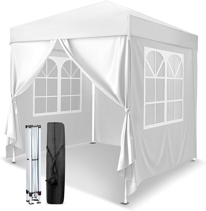 VINGLI Pop Up Canopy Tent with Sidewalls, Outdoor Gazebo Canopy Tent, Patio by VINGLI