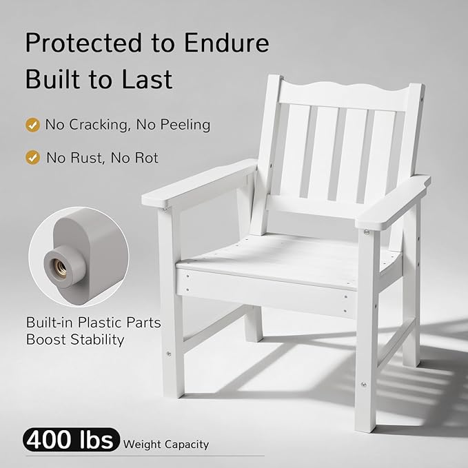 Stoog 3 Piece Patio Dining Sets, All-Weather Patio Chairs - Image 4