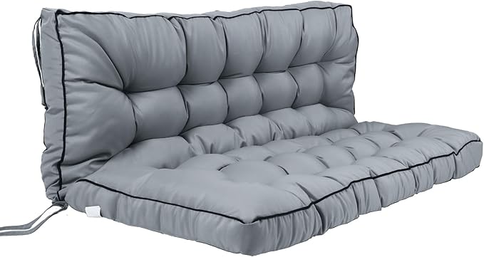 Outside Benches Cushion with Backrest, Thicken Waterproof Swing Cushions 2/3 by Unknown