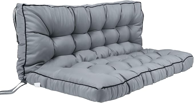 Outside Benches Cushion with Backrest, Thicken Waterproof Swing Cushions 2/3 by Unknown
