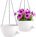WOUSIWER Self Watering Hanging Planters, 2 Pack 12'' Plastic Pots by WOUSIWER