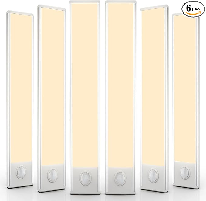 6 Pack Under Cabinet Lights Wireless, 68 LED Motion Sensor Light Indoor by AVEVA