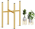 Adjustable Metal Plant Stand Indoor, Mid Century Modern Outdoor Planter Holder by HomecourtyardsInterio