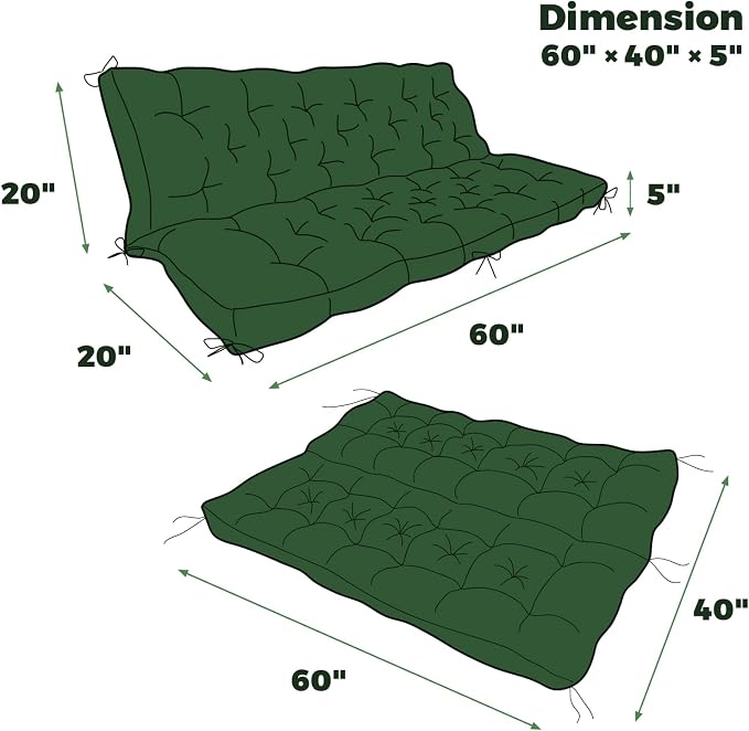Porch Swing Cushions, Patio Swing Cushions Waterproof - Image 4