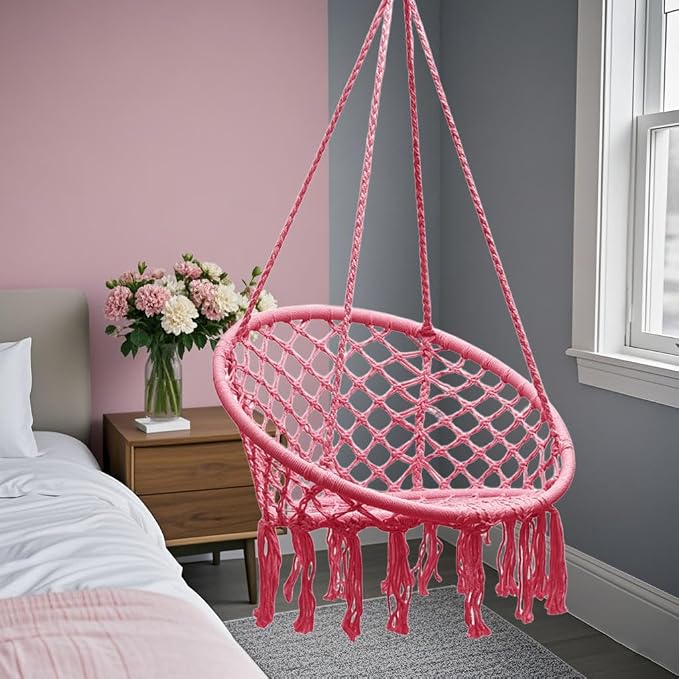 Goutime Hammock Chair, Macrame Hanging Swing Chairs - Image 5