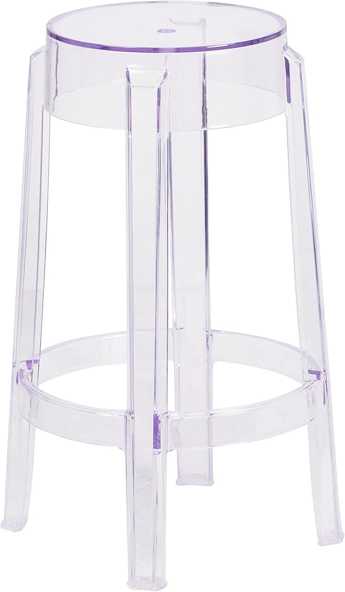Flash Furniture Laney 25.75" Indoor/Outdoor Counter Height Transparent Dining by FlashFurniture
