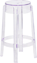 Flash Furniture Laney 25.75" Indoor/Outdoor Counter Height Transparent Dining by FlashFurniture