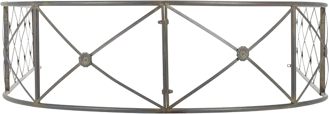 SAFAVIEH Outdoor Collection Atticus Black Rust Lattice Wrought Iron Arch Garden - Image 4