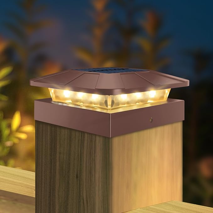 Peasur 4x4 Solar Post Cap Lights Outdoor by Peasur