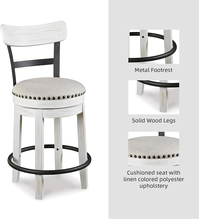 Signature Design by Ashley Valebeck | Modern Swivel 24.5" Counter Height - Image 7
