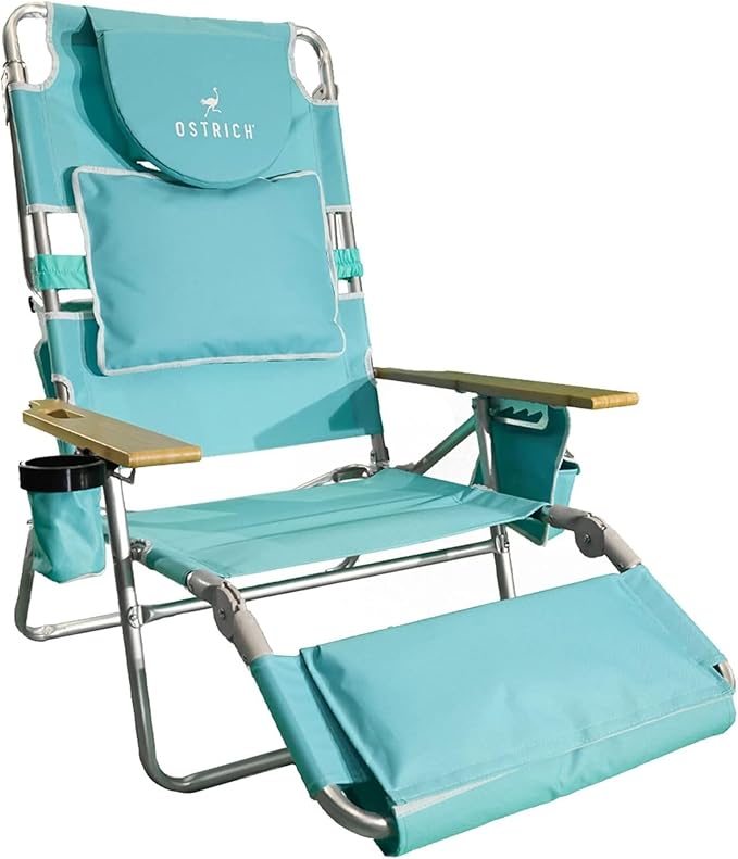 Ostrich the Deluxe 3N1 Lightweight Lawn Beach Reclining Lounge Chair by OstrichProducts