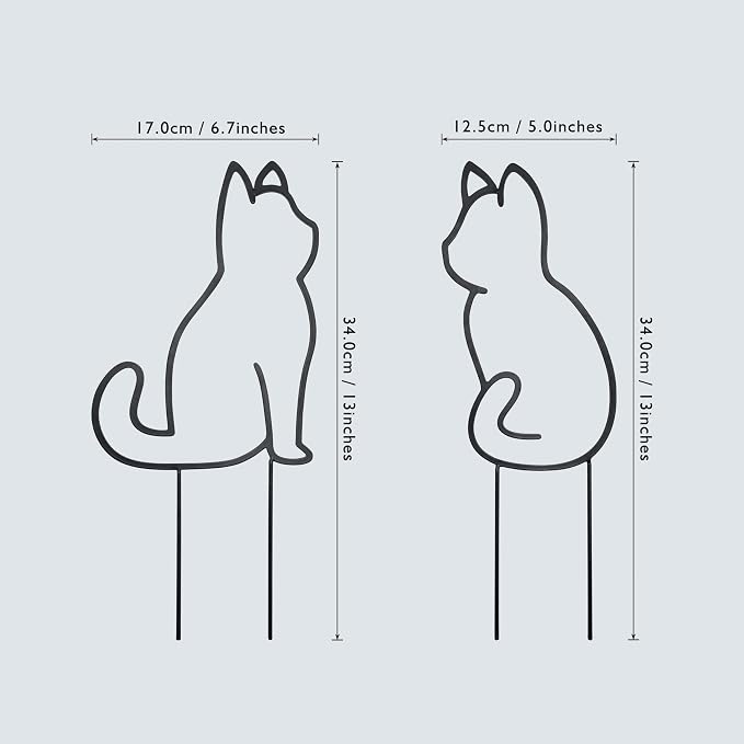 Cat-Shaped Small Trellis for Potted Plants, 13 inches Hoya Trellis 2 Pack - Image 4