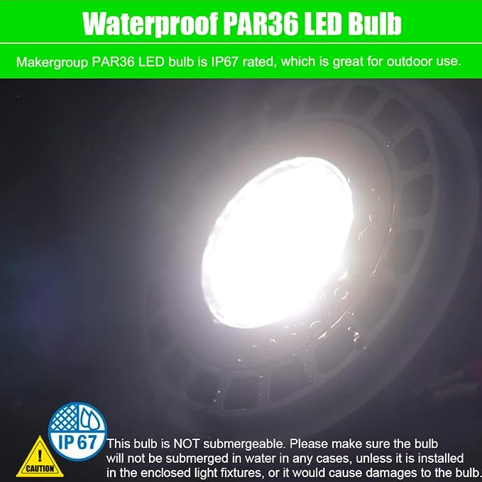 PAR36 Landscape LED Light Bulb 10W 12V Low Voltage Waterproof Spotlight - Image 2