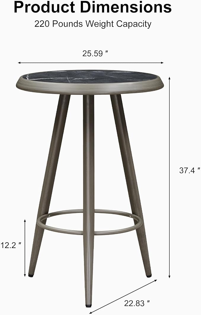 PURPLE LEAF Counter Height Bar Stools Table Dining Table - Image 2