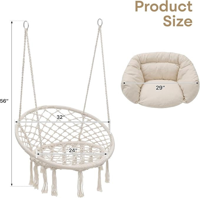 Athena Collection Hammock Chair Hanging Swing Chair - Image 2